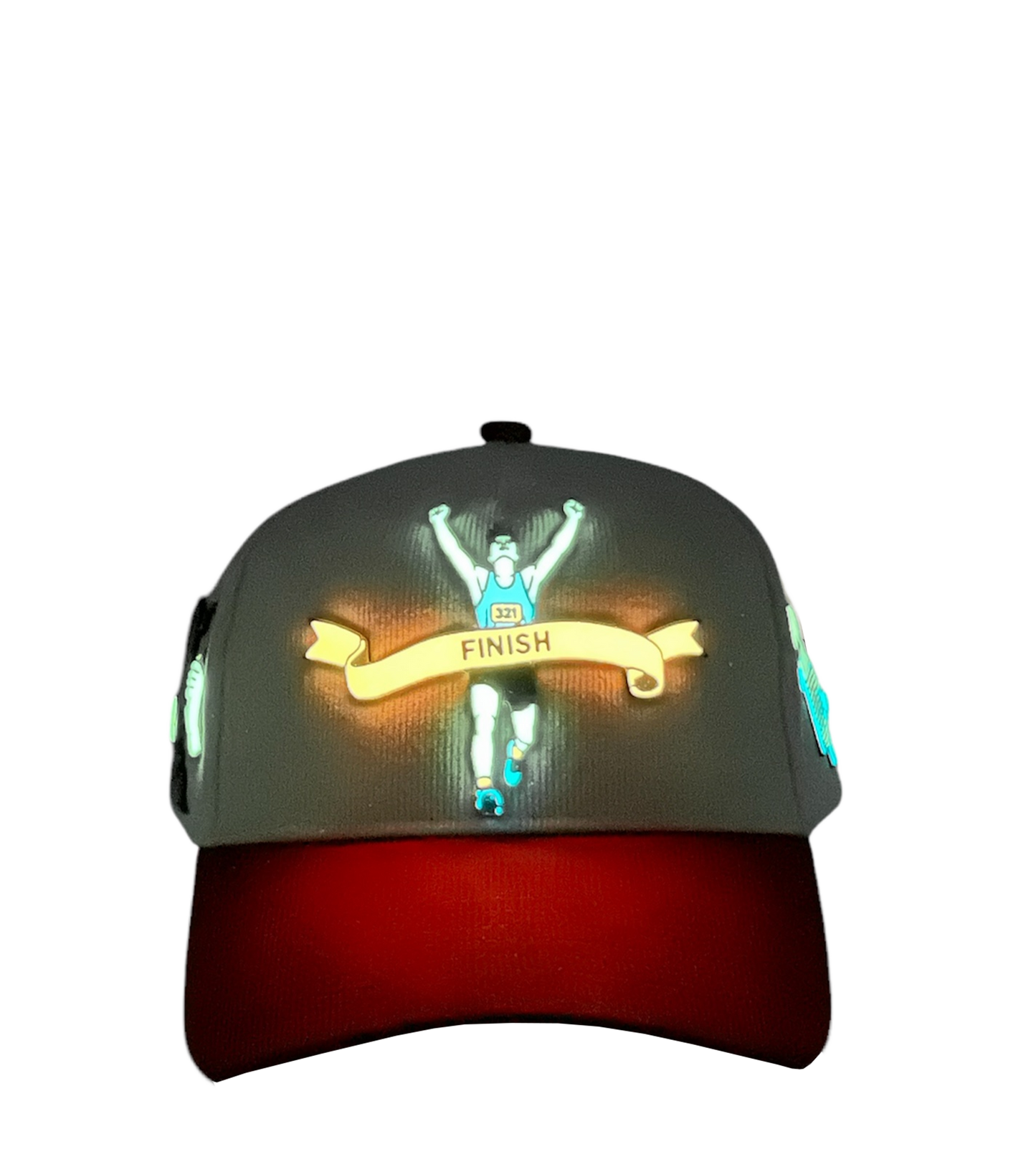 "Marathon Finish" Glow in The Dark Hat